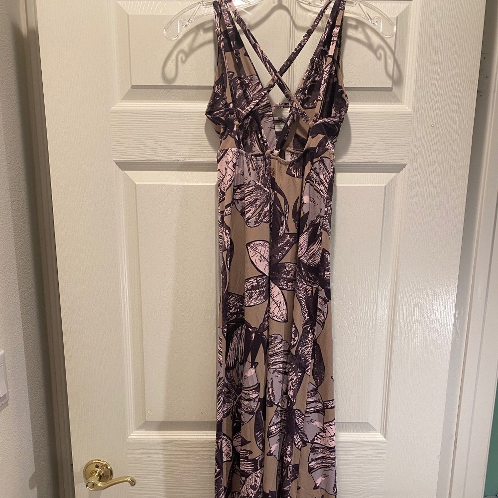 Maaji Strap Back Resort Maxi Dress Beach Bound Print Tropical Cruise - Size S - Picture 7 of 10